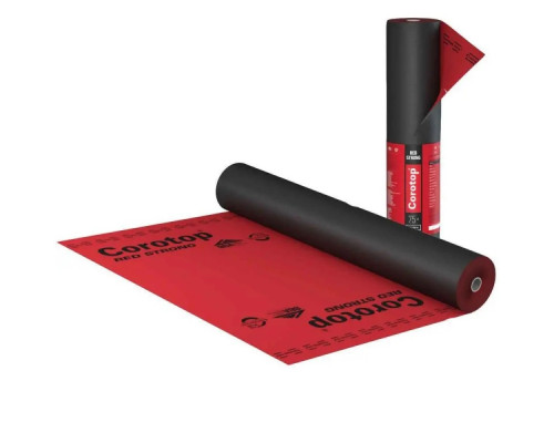 Купити супердифузійну мембрану Corotop Red Strong 180 г/м² (1,5×50 м, 75 м²), без проклейки стиків — професійний вітро- та гідрозахист даху | Польща | Plivki.com Купити супердифузійну мембрану Corotop Red Strong 180 г/м² (1,5×50 м, 75 м²), без проклейки стиків — професійний вітро- та гідрозахист даху | Польща | Plivki.com