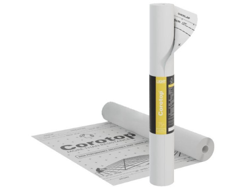 Купити тришарову покрівельну мембрану Corotop Light 100, 100 г/м² — супердифузійна, легка, водонепроникна W1 | Для «холодних» дахів, мансард і вентфасадів | Європейська якість | Plivki.com