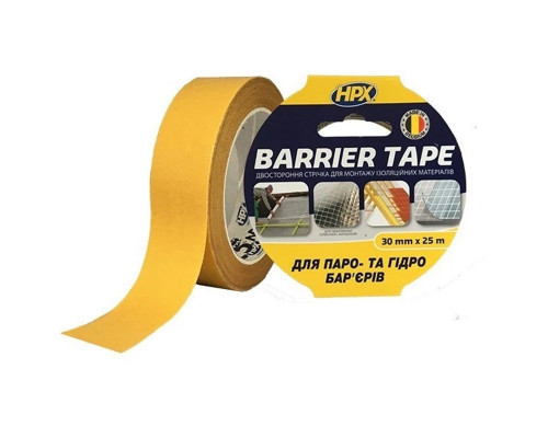 Двостороння стрічка BARRIER TAPE 30 мм × 25 м (прозора) — надійне з’єднання без слідів Двостороння стрічка BARRIER TAPE 30 мм × 25 м (прозора) — надійне з’єднання без слідів