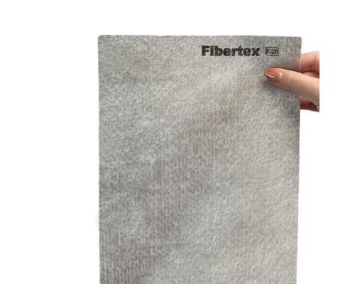 FIBERTEX F-20 100 г/м² — термооброблений геотекстиль, сірий, 5×20 м (100 м²)
