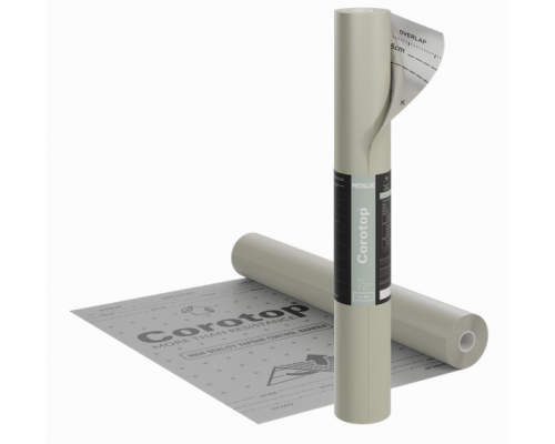 Пароізоляційна мембрана Corotop Metallic 80 фольгована (80 г/м², 75 м²)  Польща