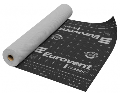 Супердифузійна мембрана Eurovent Classic 120 (120 г/м², 75 м²) – Німецька якість для надійного захисту вашого даху